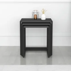 Lot De 3 Tables D'appoint Sunnfjord Gigognes Anthracite [en.casa] -Pas Cher Mobiliora Magasin table basse 9513289