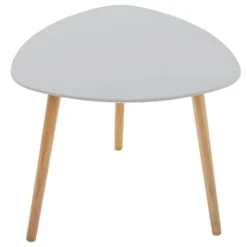 Lot De 3 Tables à Café Gigogne En Bois Gris Moutarde Et Pieds En Bois Naturel -Pas Cher Mobiliora Magasin table basse 9513351