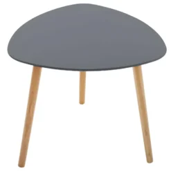 Lot De 3 Tables à Café Gigogne En Bois Gris Et Pieds En Bois Naturel -Pas Cher Mobiliora Magasin table basse 9513569