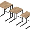 Set De 3 Tables D'appoint Jakobstad Gigognes Noir Effet Bois [en.casa] -Pas Cher Mobiliora Magasin table basse 9513593