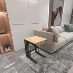 Set De 3 Tables D'appoint Jakobstad Gigognes Noir Effet Bois [en.casa] -Pas Cher Mobiliora Magasin table basse 9513599