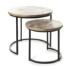 Table D'appoint Gigogne Ronde En Bois Massif Collection SULIN. Meuble Style Industriel 2 Table D'appoint Gigogne Ronde En Bois Massif Collection SULIN. Meuble Style Industriel -Pas Cher Mobiliora Magasin table basse 9513849