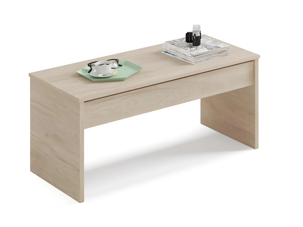 Table Basse Relevable Coloris Effet Bois - Hauteur 47-58 X Longueur 100 X Profondeur 50 Cm 3 Table Basse Relevable Coloris Effet Bois - Hauteur 47-58 X Longueur 100 X Profondeur 50 Cm