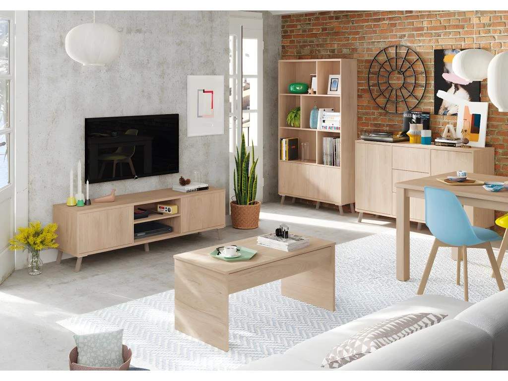 Table Basse Relevable Coloris Effet Bois - Hauteur 47-58 X Longueur 100 X Profondeur 50 Cm 5 Table Basse Relevable Coloris Effet Bois - Hauteur 47-58 X Longueur 100 X Profondeur 50 Cm – Image 3