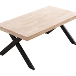 Table Basse Relevable En Bois Et MĂ©tal Coloris ChĂȘne Nordique Noir - Longueur 120 X Profondeur 66 X Hauteur 47-62 Cm