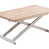 Table Basse Relevable Extensible En Bois Et Métal Coloris Chêne Nordique Blanc - Longueur 110-114 X Profondeur 57 X Hauteur 49-76 Cm -Pas Cher Mobiliora Magasin table basse 9830571
