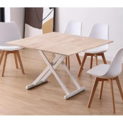 Table Basse Relevable Extensible En Bois Et Métal Coloris Chêne Nordique Blanc - Longueur 110-114 X Profondeur 57 X Hauteur 49-76 Cm 9 Table Basse Relevable Extensible En Bois Et Métal Coloris Chêne Nordique Blanc - Longueur 110-114 X Profondeur 57 X Hauteur 49-76 Cm -Pas Cher Mobiliora Magasin table basse 9830575