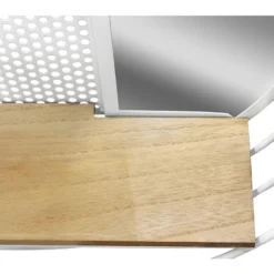 Etagère Murale Ronde En Métal Blanc Avec Miroir Et Tablette - LUNE -Pas Cher Mobiliora Magasin tableau 10100421