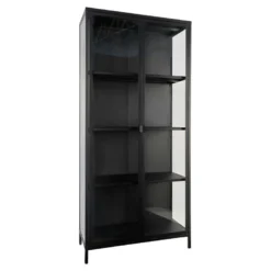 Brisbane - Vaisselier En Verre Et Métal H175cm - Couleur - Noir 13 Brisbane - Vaisselier En Verre Et Métal H175cm - Couleur - Noir -Pas Cher Mobiliora Magasin vitrine 13287573