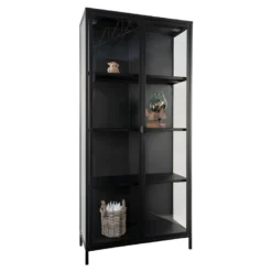 Brisbane - Vaisselier En Verre Et Métal H175cm - Couleur - Noir 14 Brisbane - Vaisselier En Verre Et Métal H175cm - Couleur - Noir -Pas Cher Mobiliora Magasin vitrine 13287575