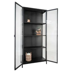 Brisbane - Vaisselier En Verre Et Métal H175cm - Couleur - Noir 15 Brisbane - Vaisselier En Verre Et Métal H175cm - Couleur - Noir -Pas Cher Mobiliora Magasin vitrine 13287577