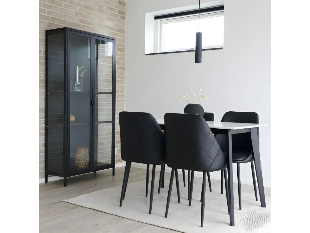 Brisbane - Vaisselier En Verre Et Métal H175cm - Couleur - Noir 11 Brisbane - Vaisselier En Verre Et Métal H175cm - Couleur - Noir – Image 9