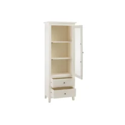 Vtrine 1 Porte 2 Tiroirs Blanc Cassé - RIF -Pas Cher Mobiliora Magasin vitrine 17626015