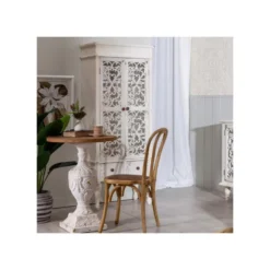 Vitrine 2 Portes 2 Tiroirs Verre/Bois Blanc - BYSHA -Pas Cher Mobiliora Magasin vitrine 17626061