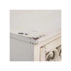 Vitrine 2 Portes 2 Tiroirs Verre/Bois Blanc - BYSHA -Pas Cher Mobiliora Magasin vitrine 17626065