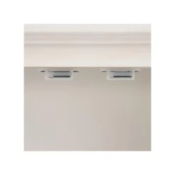 Vitrine 2 Portes 2 Tiroirs Verre/Bois Blanc - BYSHA -Pas Cher Mobiliora Magasin vitrine 17626067