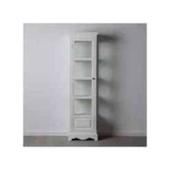 Vitrine 5 Niches Bois/Verre Blanc - CHANTALE 12 Vitrine 5 Niches Bois/Verre Blanc - CHANTALE -Pas Cher Mobiliora Magasin vitrine 17626091