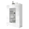 Vitrine 2 Portes Laqué Blanc Brillant - BARI -Pas Cher Mobiliora Magasin vitrine 17626179