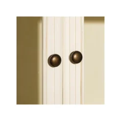 Vitrine 2 Portes 4 Tiroirs Bois/Crème - NICOLE -Pas Cher Mobiliora Magasin vitrine 17626317