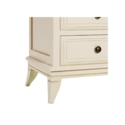 Vitrine 2 Portes 4 Tiroirs Bois/Crème - NICOLE -Pas Cher Mobiliora Magasin vitrine 17626319