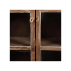 Vitrine 2 Portes 6 Tiroirs Bois/Jute - JUPA 13 Vitrine 2 Portes 6 Tiroirs Bois/Jute - JUPA -Pas Cher Mobiliora Magasin vitrine 17635985