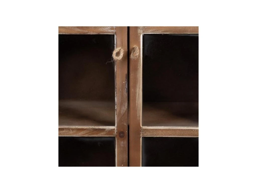 Vitrine 2 Portes 6 Tiroirs Bois/Jute - JUPA 8 Vitrine 2 Portes 6 Tiroirs Bois/Jute - JUPA â Image 6