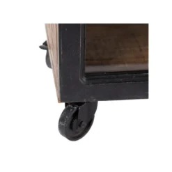 Vitrine 2 Portes Bois/Noir - JUPLO -Pas Cher Mobiliora Magasin vitrine 17786539