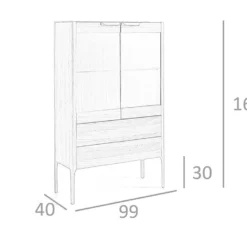 Vitrine De Noyer 3075 ANGEL CERDA 16 Vitrine De Noyer 3075 ANGEL CERDA -Pas Cher Mobiliora Magasin vitrine 18427337