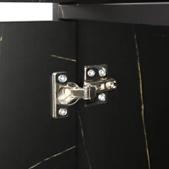 Vitrine Avec 2 Portes En Verre Et éclairage LED - Décorée De Rayures Dorées - Hauteur 180cm - Noir 18 Vitrine Avec 2 Portes En Verre Et éclairage LED - Décorée De Rayures Dorées - Hauteur 180cm - Noir -Pas Cher Mobiliora Magasin vitrine 21224075