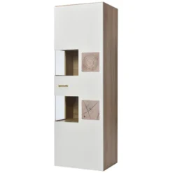 Vitrine Moderne Avec LED En 7 Couleurs Et 5 Compartiments - 180x52x40cm - Blanc -Pas Cher Mobiliora Magasin vitrine 21224093