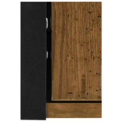 Élément Mural Avec 1 Porte Vitrée En Panneau De Partic. Chêne -Pas Cher Mobiliora Magasin vitrine 21676373