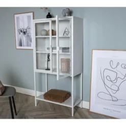 Vitrine En Acier 2 Portes Misha -Pas Cher Mobiliora Magasin vitrine 22095045