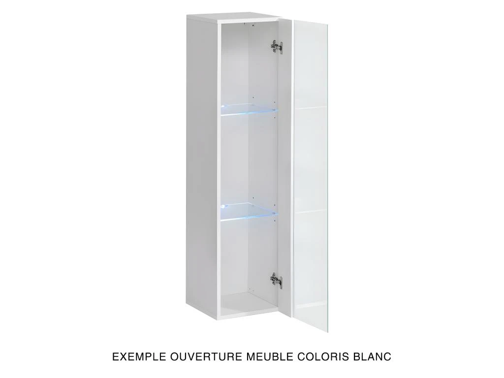 Vitrine Suspendue Grise Petit Modèle Avec 1 Porte Vitrée Et éclairage LED Inclus. Collection SWITCH. 6 Vitrine Suspendue Grise Petit Modèle Avec 1 Porte Vitrée Et éclairage LED Inclus. Collection SWITCH. – Image 4