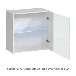 Vitrine Noire Carrée Suspendue Avec 1 Porte Vitrée Et éclairage LED Inclus. Collection SWITCH. -Pas Cher Mobiliora Magasin vitrine 22128901
