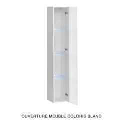 Vitrine Suspendue Grise Avec 1 Porte Vitrée Et éclairage LED Inclus. Collection SWITCH. -Pas Cher Mobiliora Magasin vitrine 22140411