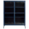 Bronco Armoire Vitrine 2 Portes En Verre, Bleu. -Pas Cher Mobiliora Magasin vitrine 22151977