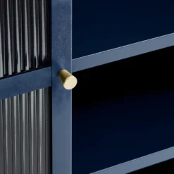 Bronco Armoire Vitrine 2 Portes En Verre, Bleu. -Pas Cher Mobiliora Magasin vitrine 22151985