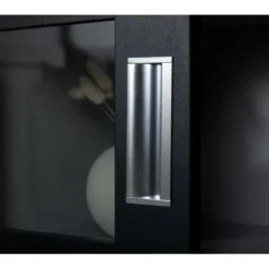 Lock Buffet 2 Portes, 6 Compartiments, Noir. -Pas Cher Mobiliora Magasin vitrine 22152095