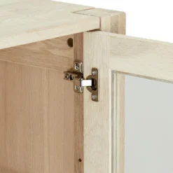 Tolle Vitrine Avec 3 Portes Vitrées, En Chêne Traité Au Savon, à Fixer Au Mur. -Pas Cher Mobiliora Magasin vitrine 22152249