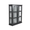 Wave Armoire Vitrine 2 Portes, 6 Compartiments, Noir. -Pas Cher Mobiliora Magasin vitrine 22152273