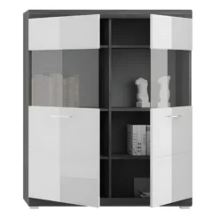 Scout Buffet 2 Portes Gris. -Pas Cher Mobiliora Magasin vitrine 22152473