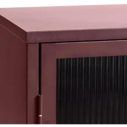 Bronco Buffet 3 Portes En Verre, Rouge. -Pas Cher Mobiliora Magasin vitrine 22152529