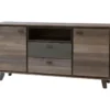 Marla Commode Avec 2 Portes Et 2 Tiroirs, En Bois D'acacia Marron/gris. Livrée Montée. -Pas Cher Mobiliora Magasin vitrine 22152563