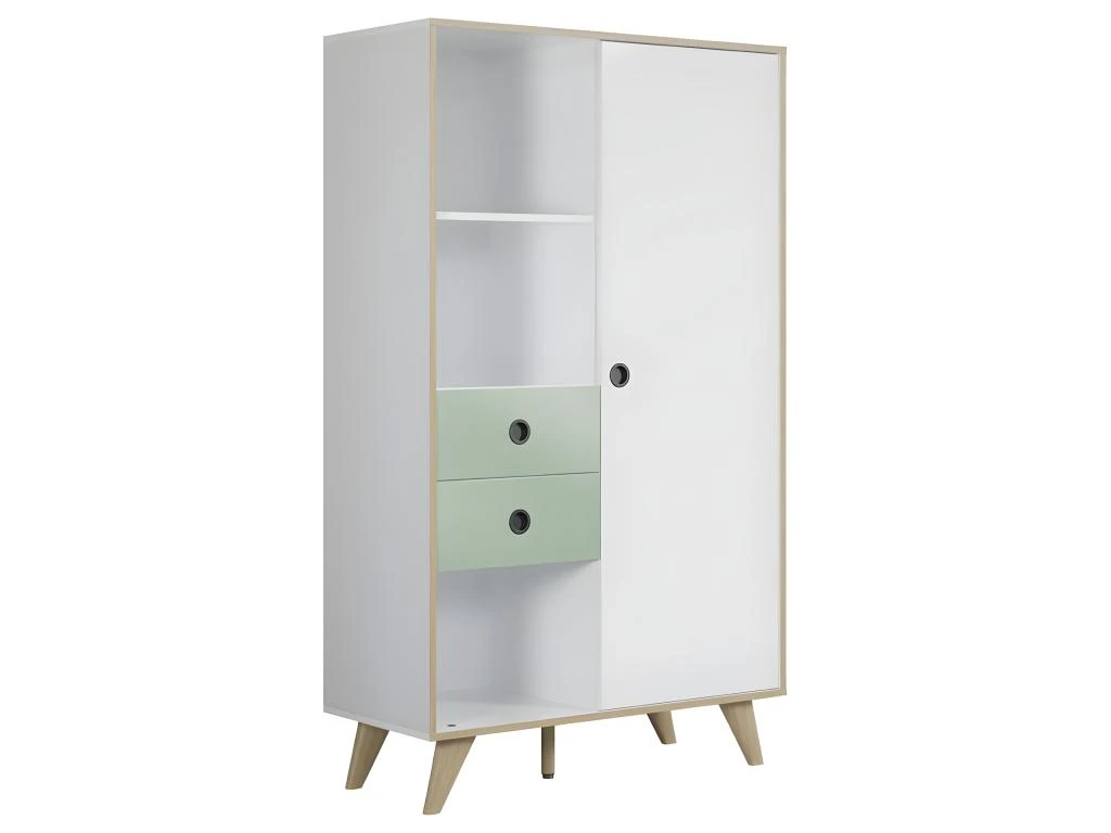 Adelaide Buffet 1 Porte, 2 Tiroirs, 3 Tablettes Blanc,vert. 4 Adelaide Buffet 1 Porte, 2 Tiroirs, 3 Tablettes Blanc,vert. â Image 2