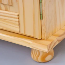 Toswa Vitrine 3 Portes, 2 Portes Vitrées, 3 Tiroirs, 2 Espaces Ouverts, Naturel. -Pas Cher Mobiliora Magasin vitrine 22743979